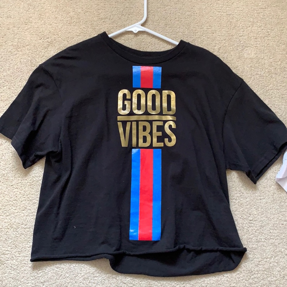 A black crop top